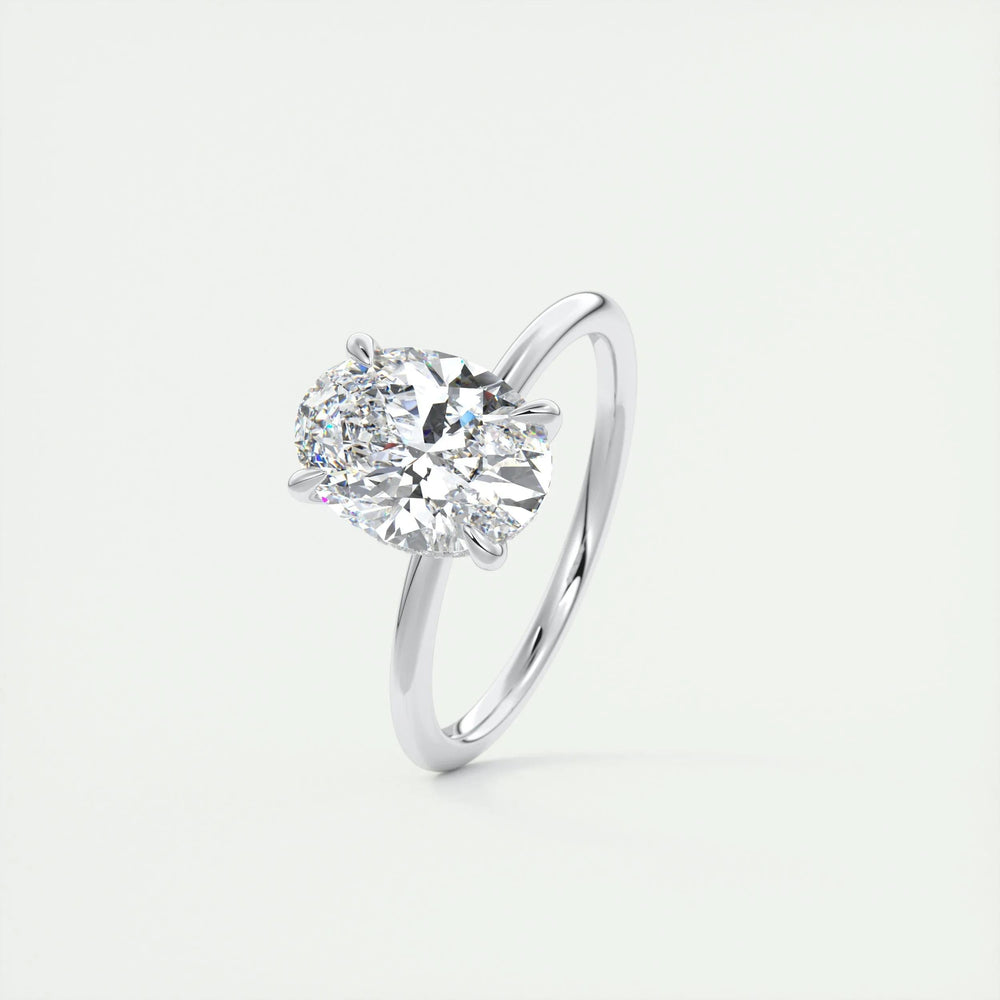 
                  
                    1.91 CT Oval Solitaire Hidden Halo Moissanite Engagement Ring 6
                  
                