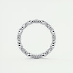 0.72 Oval & Princess Cut Alternative Moissanite Bridal Wedding Band 5