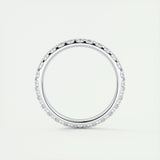 0.84 Round Cut Shared Prong Moissanite Bridal Wedding Band 5