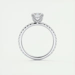 1.91 CT Emerald Solitaire Pave Moissanite Engagement Ring 6