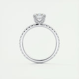 1.91 CT Emerald Solitaire Pave Moissanite Engagement Ring 6
