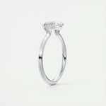 1.98 CT Marquise Half Bezel Solitaire Moissanite Engagement Ring 7