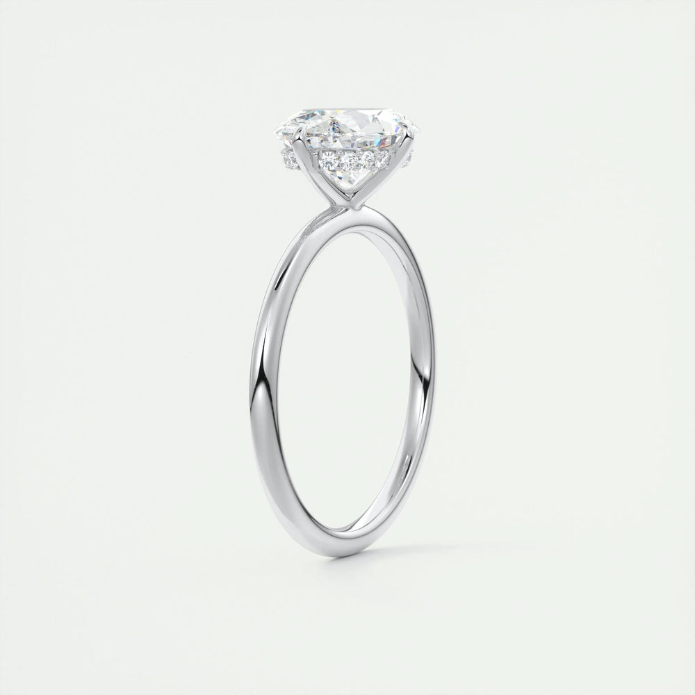 
                  
                    1.91 CT Oval Solitaire Hidden Halo Moissanite Engagement Ring 5
                  
                