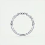 0.32 Marquise & Round Alternative Moissanite Wedding Band 3