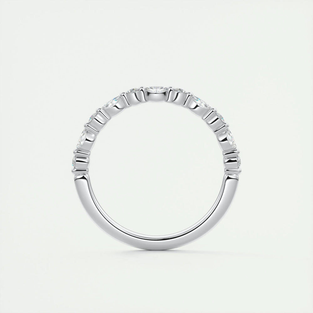 
                  
                    0.32 Marquise & Round Alternative Moissanite Wedding Band 3
                  
                