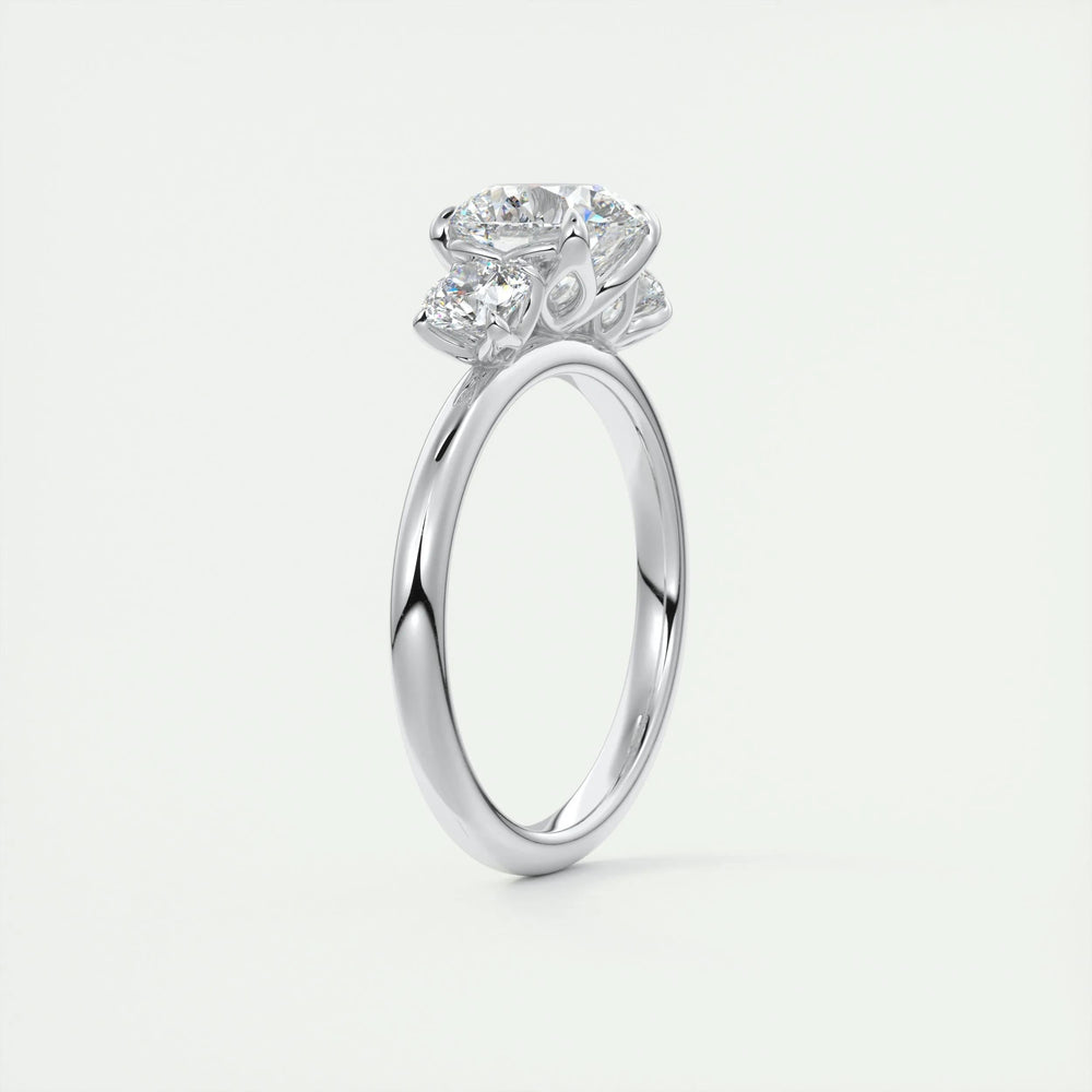 
                  
                    2.0 CT Round Cut Three Stone Moissanite Engagement Ring 5
                  
                