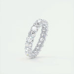 3.15 TCW Oval Cut Shared Prong Moissanite Bridal Wedding Band 5