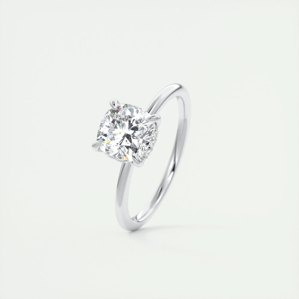 
                  
                    2.15 CT Cushion Solitaire Hidden Halo Moissanite Engagement Ring 4
                  
                