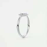 1.19 CT Round Rose Cut Bezel Moissanite Engagement Ring 5