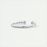 0.22 Round Bezel Open Moissanite Bridal Wedding Band 4