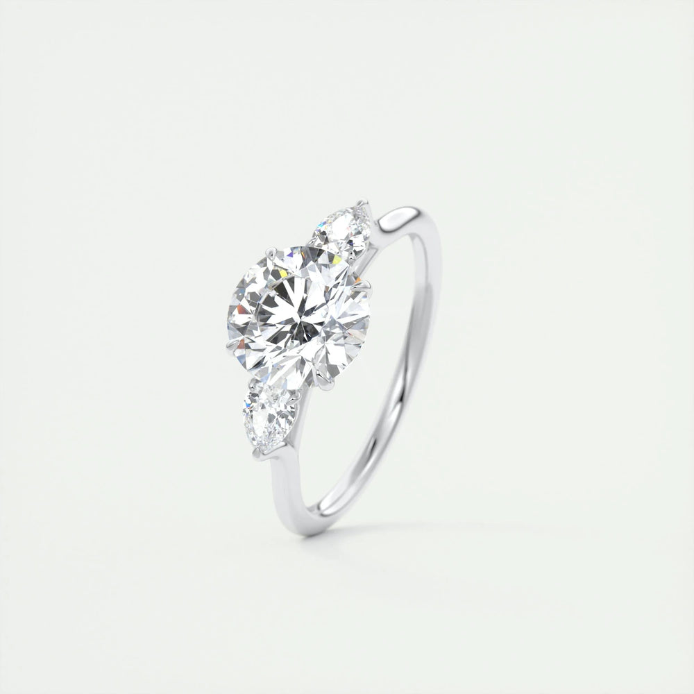 
                  
                    2.0 CT Round Cut Three Stone Moissanite Engagement Ring 5
                  
                