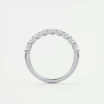 1.35 Oval Cut Shared Prongs Moissanite Bridal Wedding Band 3