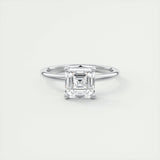 2.03 CT Asscher Cut Solitaire Moissanite Engagement Ring 1