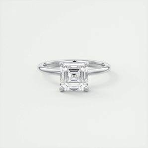 2.03 CT Asscher Cut Solitaire Moissanite Engagement Ring 1