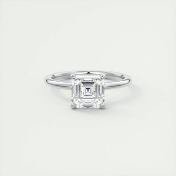 2.03 CT Asscher Cut Solitaire Moissanite Engagement Ring 1