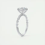 2.0 CT Round Pave Moissanite Engagement Ring 6