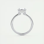 2.0 CT Round Cut Half Bezel Solitaire Moissanite Engagement Ring 7