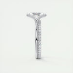 2.10 CT Radiant  Solitaire Half Bezel Moissanite Engagement Ring 5
