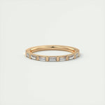 0.54 Baguette Bar Set Half Eternity Moissanite Bridal Wedding Band 12