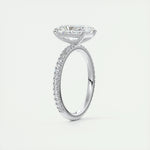 2.10 CT Radiant Cut Pave Style Moissanite Engagement Ring 7