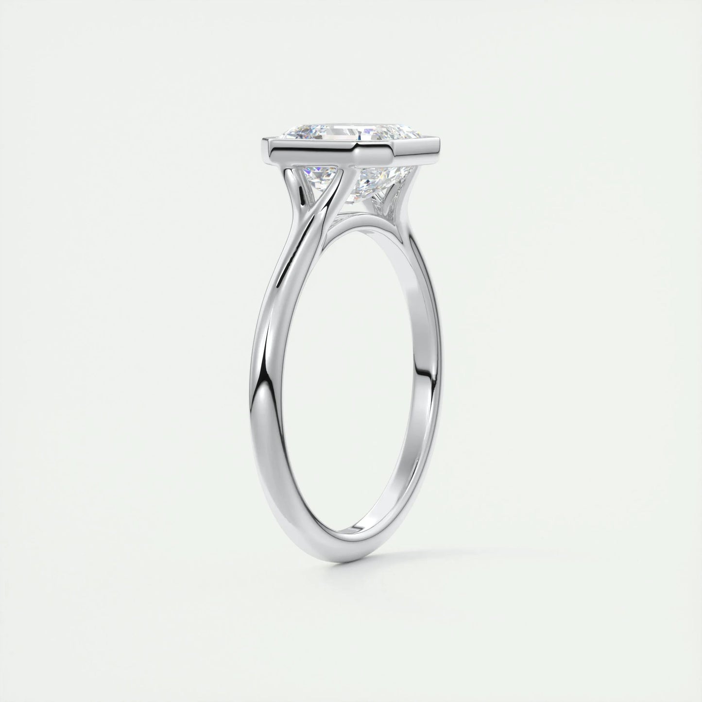 
                  
                    2.03 CT Asscher Cut Bezel Solitaire Moissanite Engagement Ring 6
                  
                