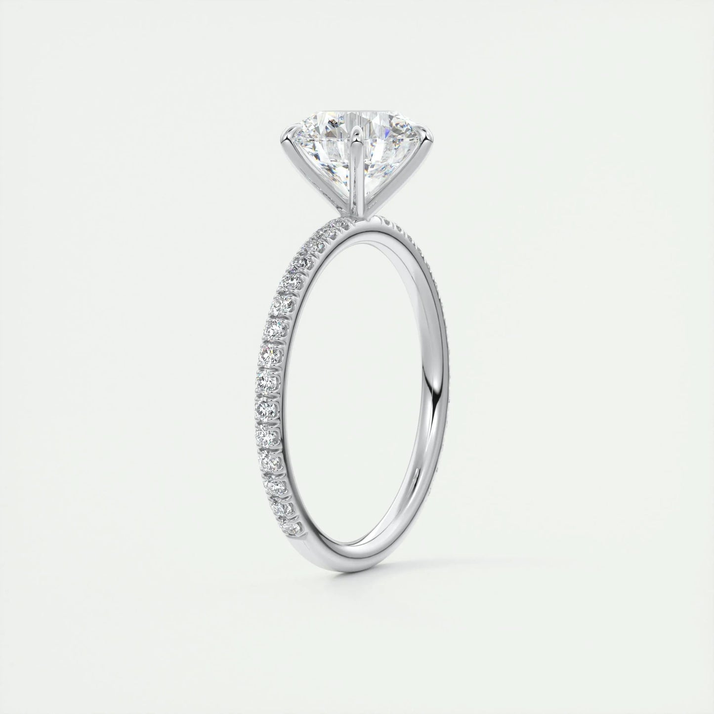 
                  
                    2.0 CT Round Cut Solitaire Pave Moissanite Engagement Ring 6
                  
                