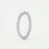 0.69 TCW Round Cut Bubble Prong Moissanite Bridal Wedding Band 3