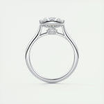 2.0 CT Round Bezel Solitaire Moissanite Engagement Ring 6
