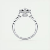 2.0 CT Round Bezel Solitaire Moissanite Engagement Ring 6