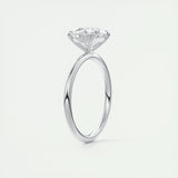 1.91 CT Oval Cut Solitaire Moissanite Engagement Ring 7