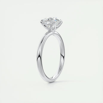 1.35 CT Round Cut Solitaire Moissanite Engagement Ring 6