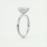 1.91 CT Emerald Cut Solitaire Moissanite Engagement Ring 6