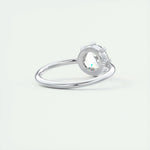 1.47 CT Round Rose Cut  Solitaire Double Prong Moissanite Engagement Ring 4