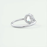 1.47 CT Round Rose Cut  Solitaire Double Prong Moissanite Engagement Ring 4
