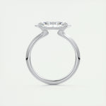 1.98 CT Marquise Half Bezel Solitaire Moissanite Engagement Ring 8
