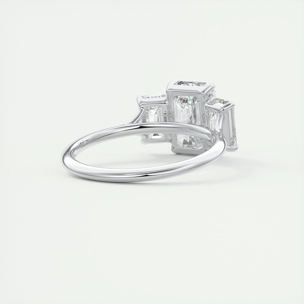 
                  
                    1.91 CT Emerald Cut Three Stone Moissanite Engagement Ring 4
                  
                