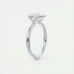 1.91 CT Oval Half Bezel Solitaire Moissanite Engagement Ring 6