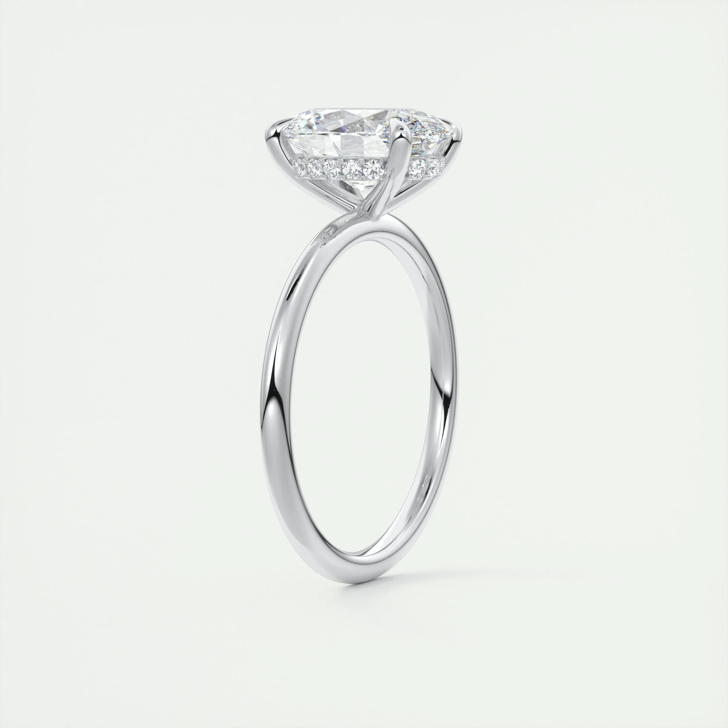 1.91 CT Oval Hidden Halo Moissanite Engagement Ring 7