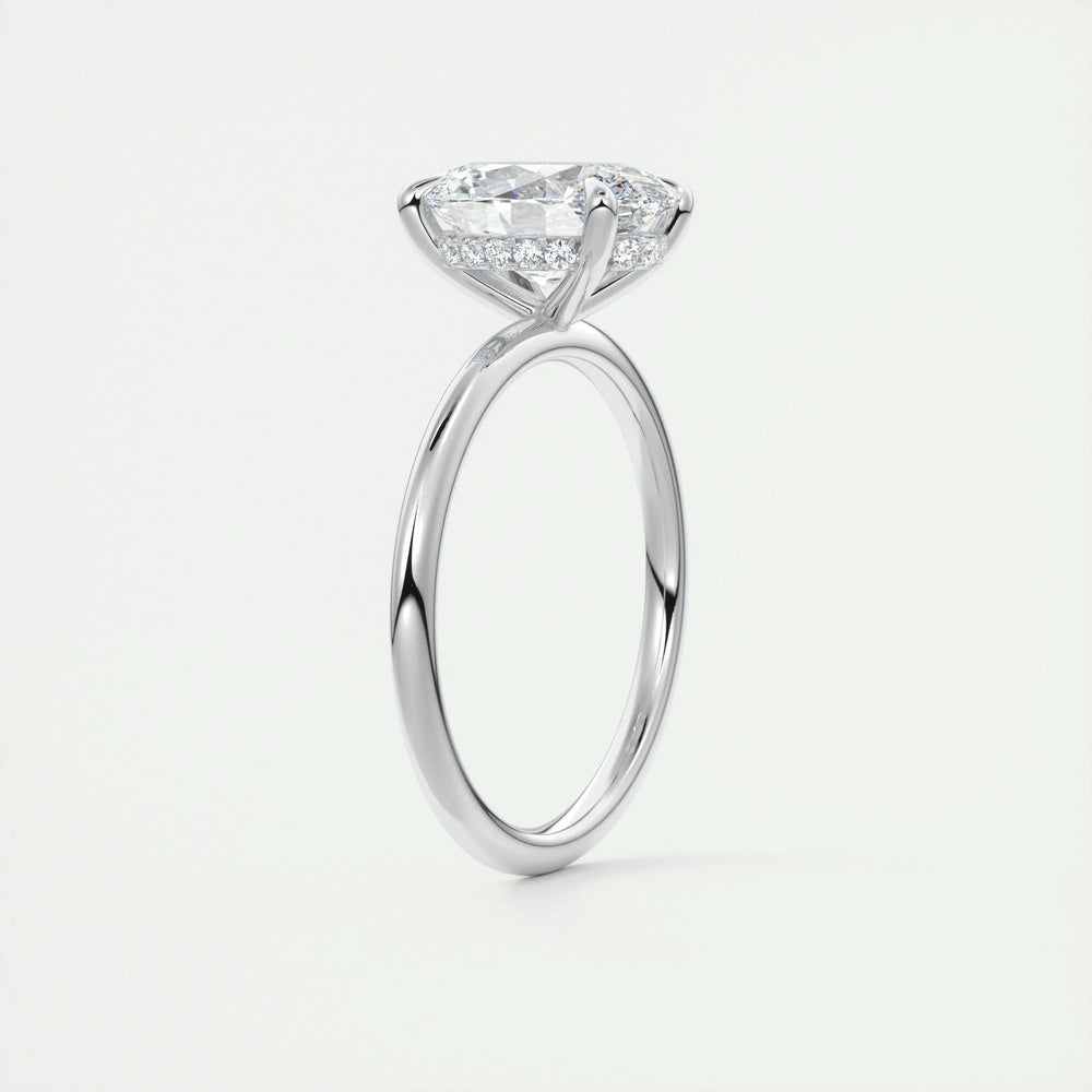 
                  
                    1.91 CT Oval Solitaire Hidden Halo Moissanite Engagement Ring
                  
                