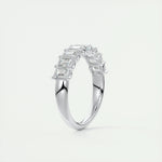 1.80 Emerald Cut Half Eternity Moissanite Bridal Wedding Band 4