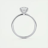 2.15 CT Cushion Solitaire Hidden Halo Moissanite Engagement Ring 7