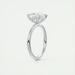 2.08 CT Princess Hidden Halo Moissanite Engagement Ring 6