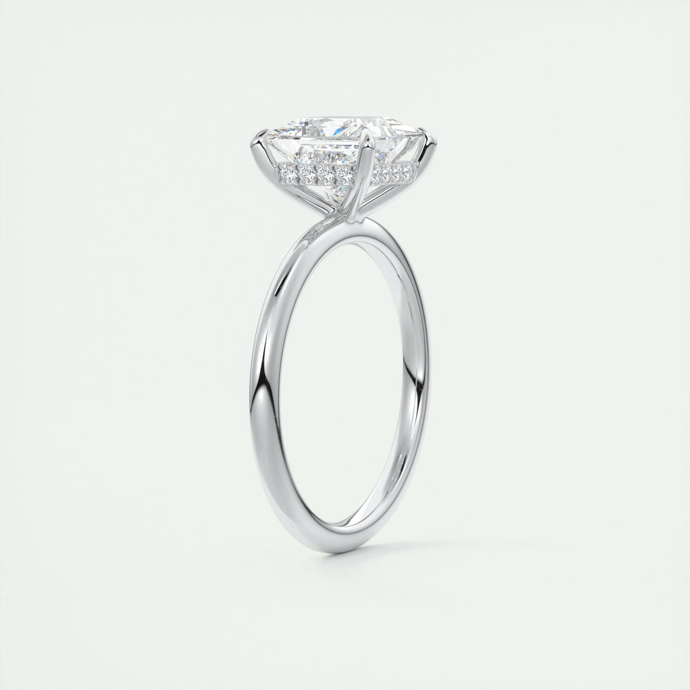 
                  
                    2.08 CT Princess Solitaire Hidden Halo Moissanite Engagement Ring 6
                  
                