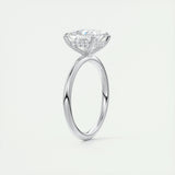 2.08 CT Princess Solitaire Hidden Halo Moissanite Engagement Ring 6