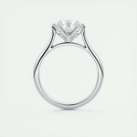 1.35 CT Round Cut Solitaire Moissanite Engagement Ring 6