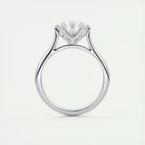 1.35 CT Round Cut Solitaire Moissanite Engagement Ring 6