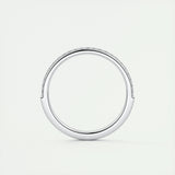 0.18 Round Minimalist Half Eternity Moissanite Bridal Wedding Band 7