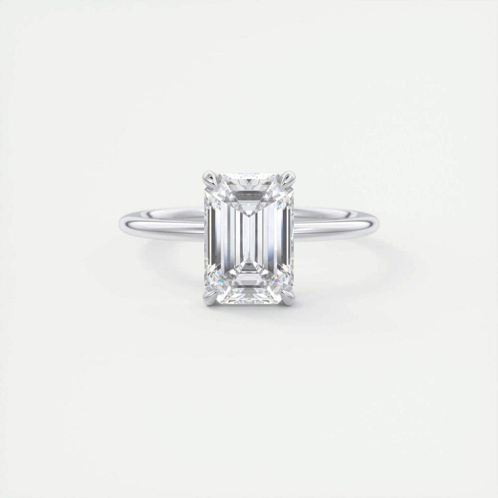 1.91 CT Emerald Cut Solitaire Moissanite Engagement Ring 1