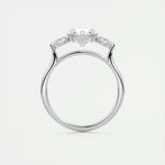 2.0 CT Round Cut Three Stone Moissanite Engagement Ring 8
