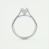 1.91 CT Oval Cut Solitaire Moissanite Engagement Ring 7